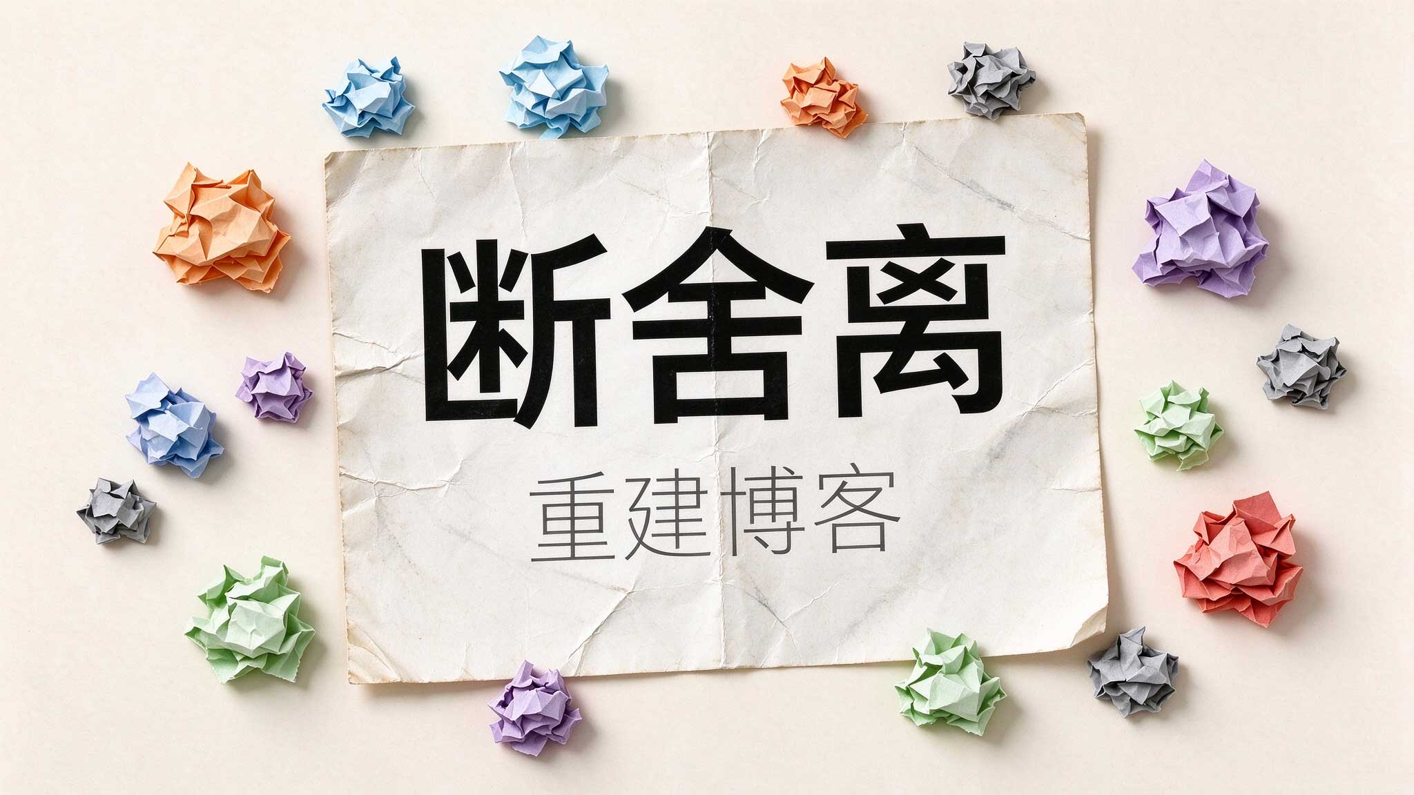 断舍离——重建博客